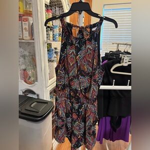 New York & Company Multicolor Floral Jumpsuit